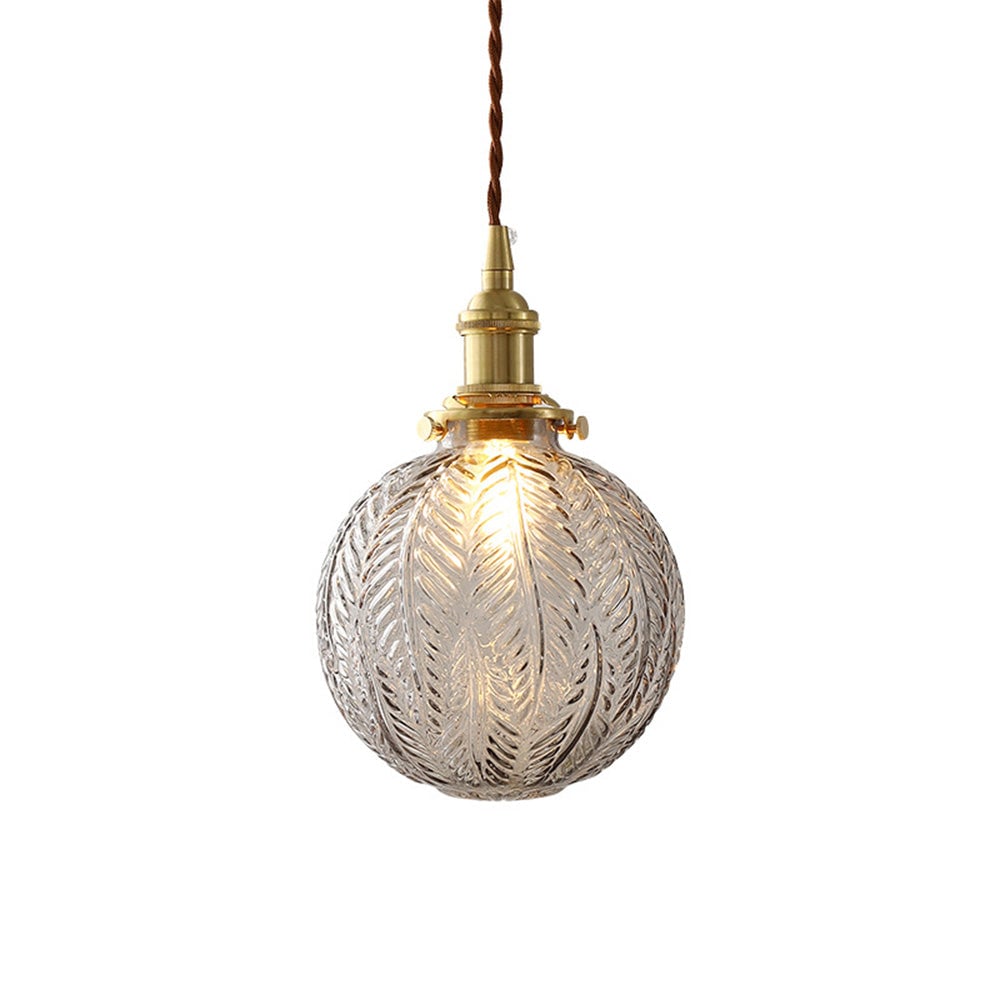 Glass Living Room Small Globe Pendant Light - Lumpaz