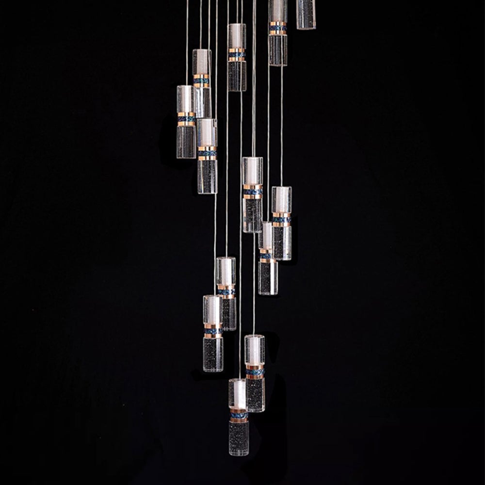 Luxury Crystal Staircase Long Chandelier - Lumpaz