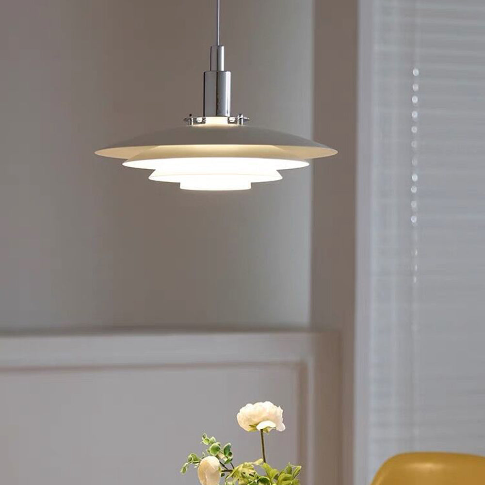 Modern White Iron Hanging Pendant Light - Lumpaz