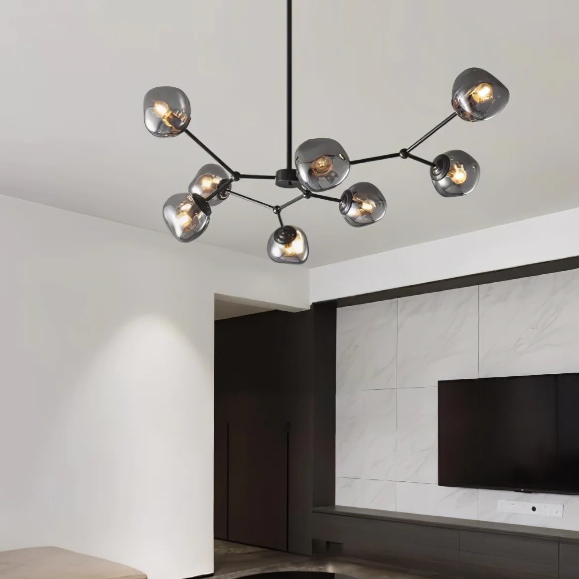 Modern Molecular Lava Glass Living Room Chandelier - Lumpaz