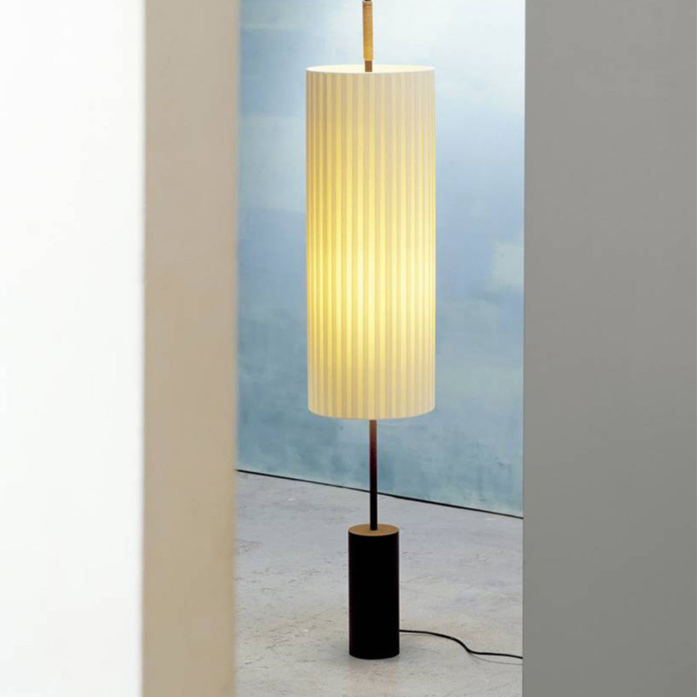 Japanese Style Fabric Wabi Sabi Dorica Floor Lamp - Lumpaz