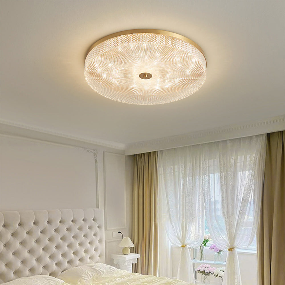 Modern Simple Crystal Copper Ceiling Light - Lumpaz