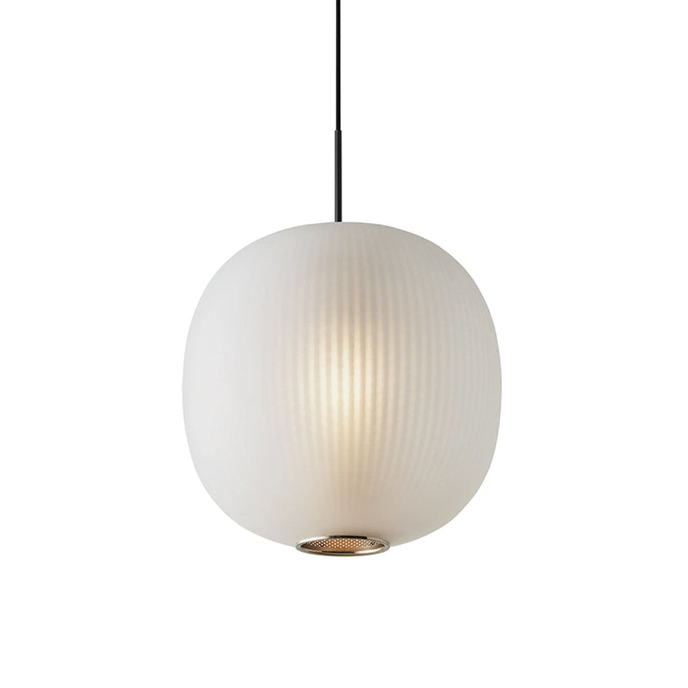 Retro Frosted Glass Lantern Pendant Light - Lumpaz