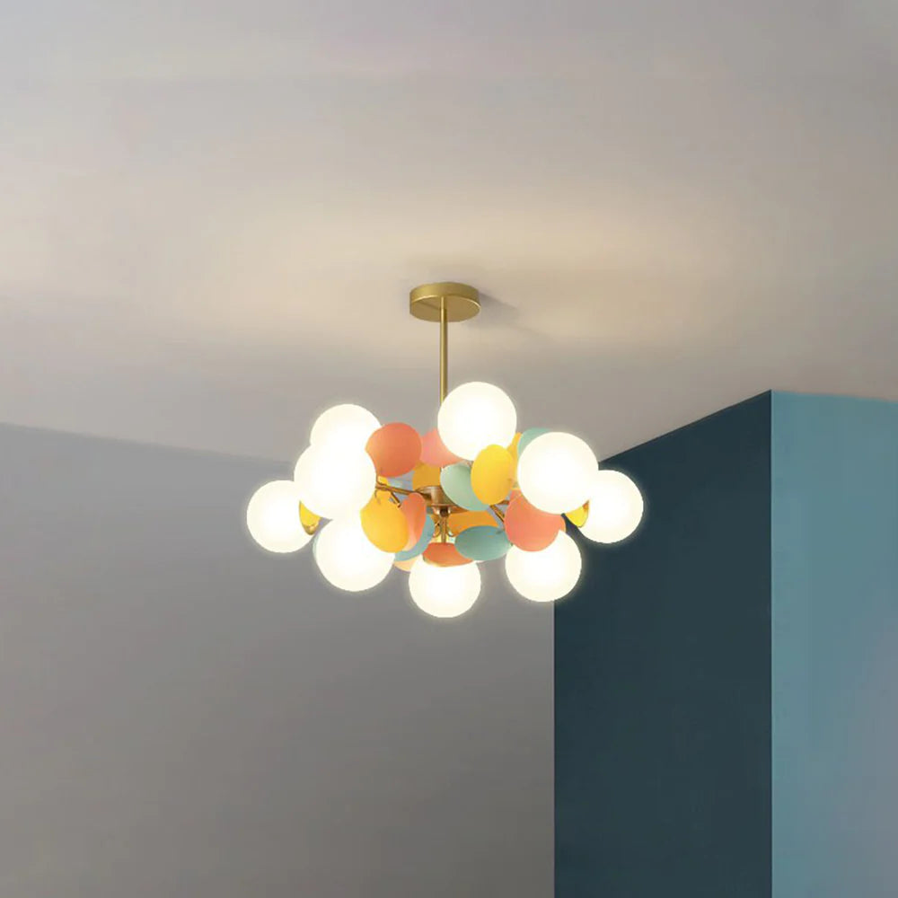 Nordic Multicolored Flower Branch Living Room Chandelier - Lumpaz
