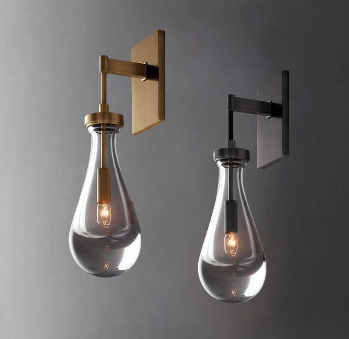 Art Creative Short Raindrop Wall Light For Dining Room - Lumpaz
