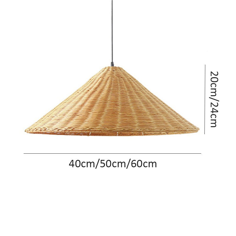 Farmhouse Handmade Rattan Pendant Light - Lumpaz