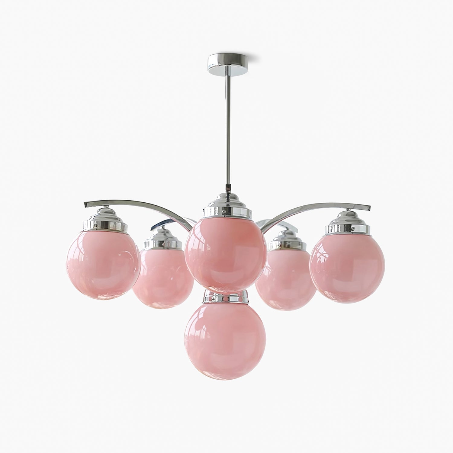 Retro Salamanca Round Glass Chandelier Lights - Lumpaz