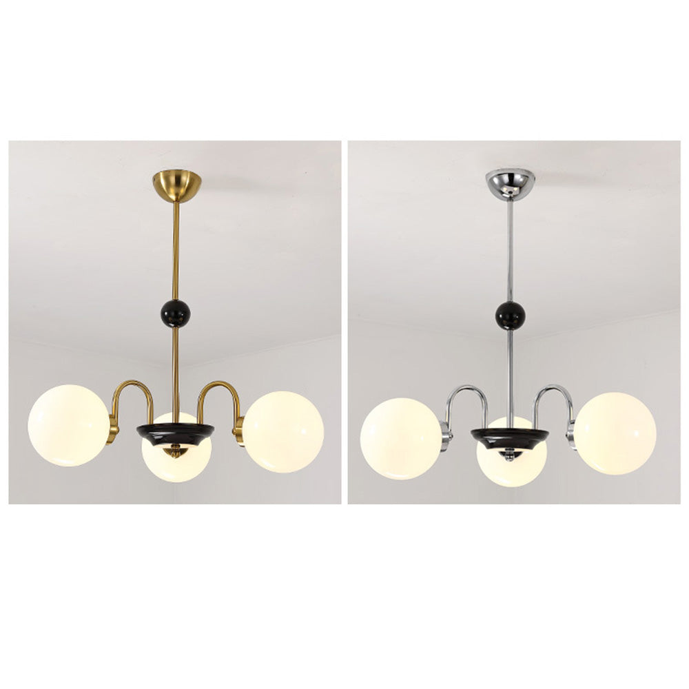 Chrome Chandelier Living Room Lighting Nordic Glass Chandelier - Lumpaz