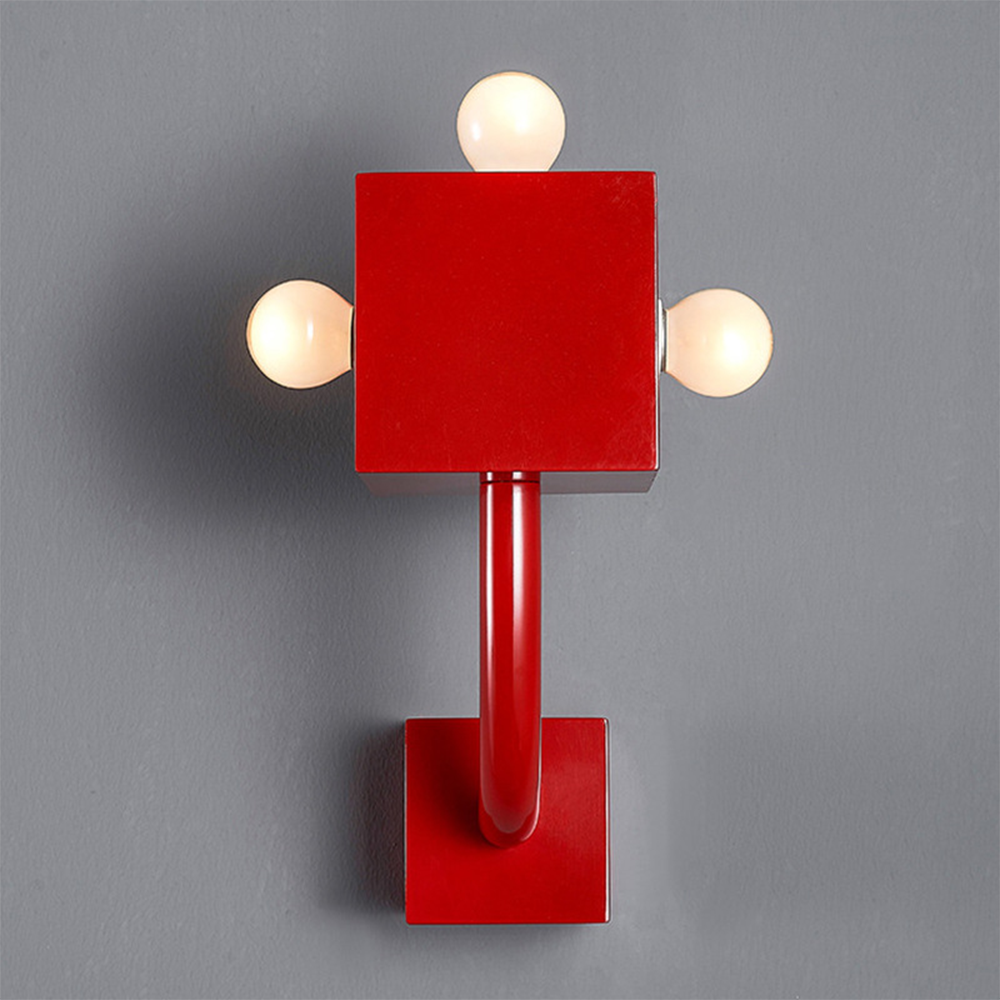Vintage Metal Red Wall Lamp - Lumpaz