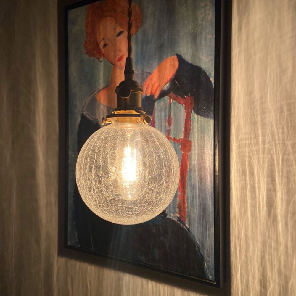 Glass Living Room Small Globe Pendant Light - Lumpaz