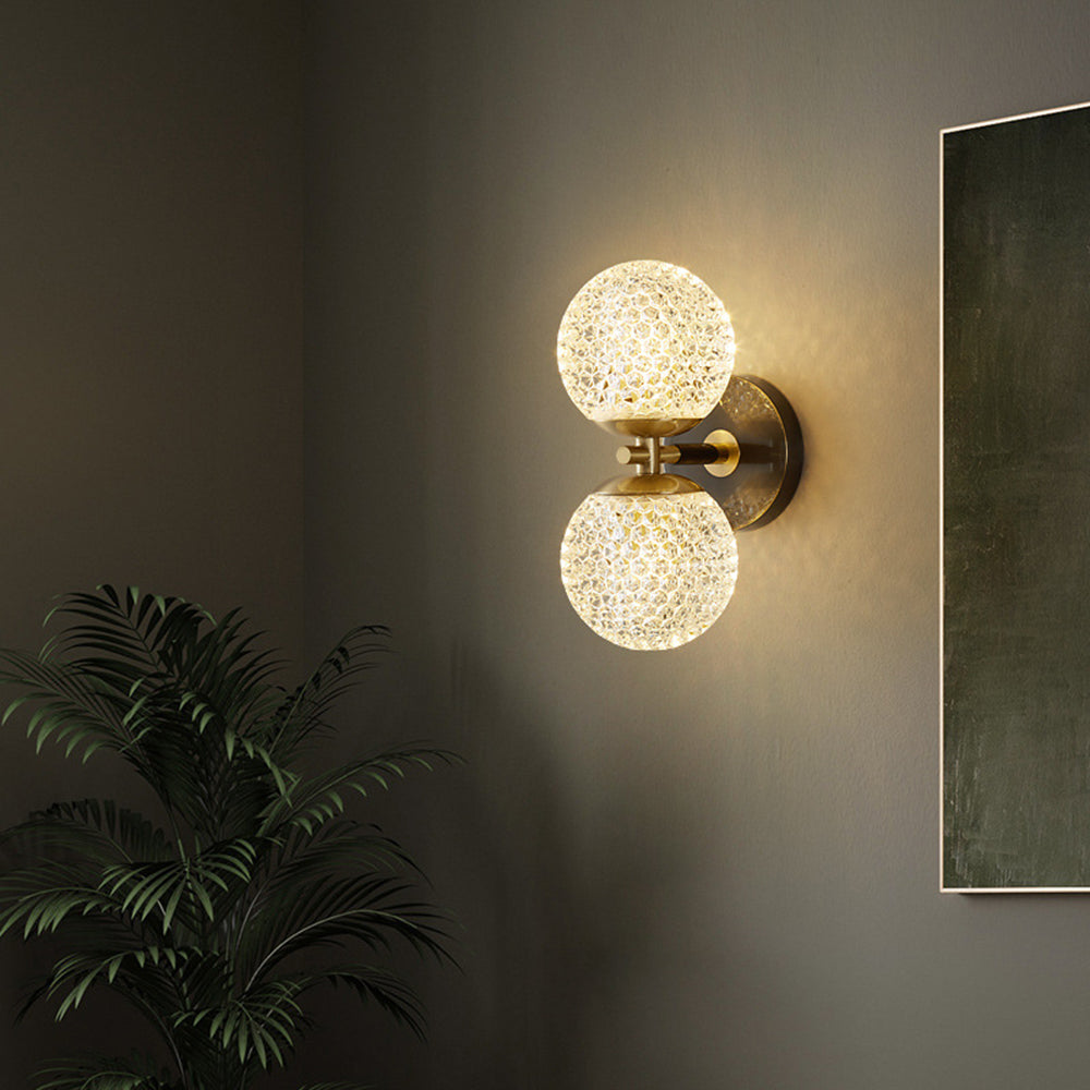 Luxury Copper Ball 1-Light Wall Sconce - Lumpaz
