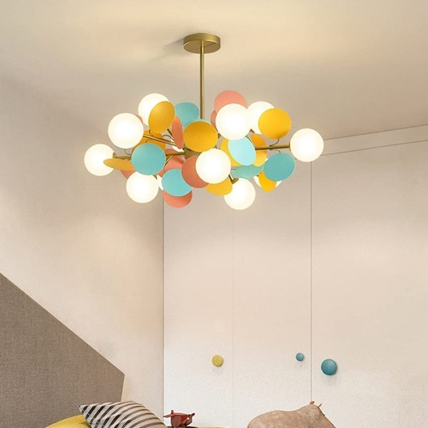 Nordic Multicolored Flower Branch Living Room Chandelier - Lumpaz