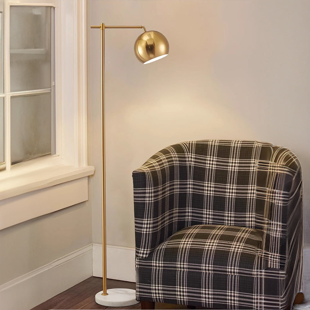 Modern Dome Metal Gold Floor Lamp - Lumpaz