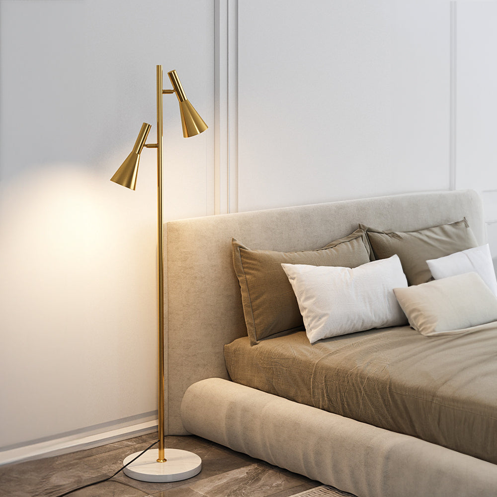 Creative Adjustable Two Heads Black Floor Lamp - Lumpaz