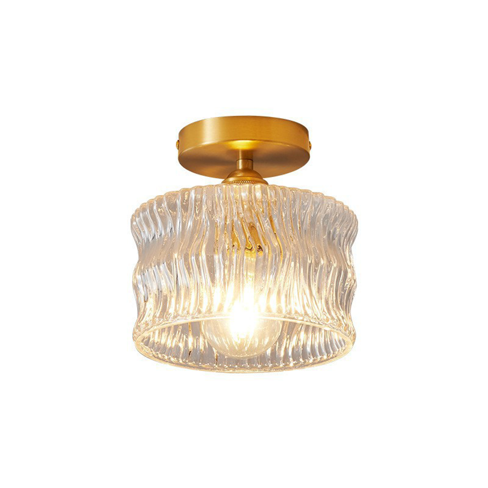 Vintage Crystal Clear Glass Ceiling Light Hallway - Lumpaz