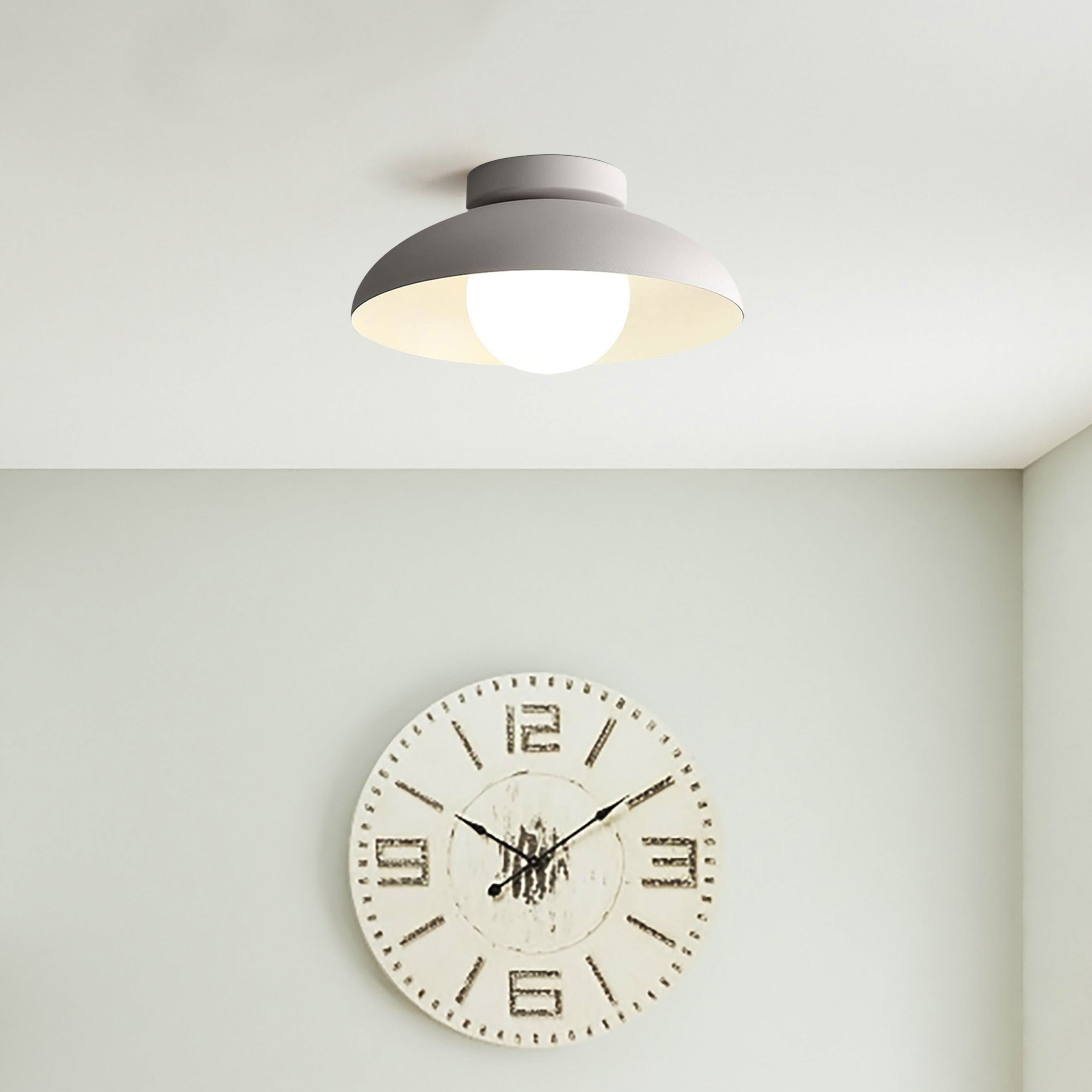 Contemporary Metal Semi Flush Ceiling Light for Hallway - Lumpaz