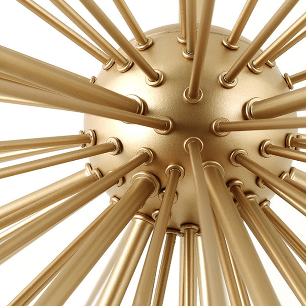 Mid-Century Modernist Brass Chandelier For Living Room - Lumpaz