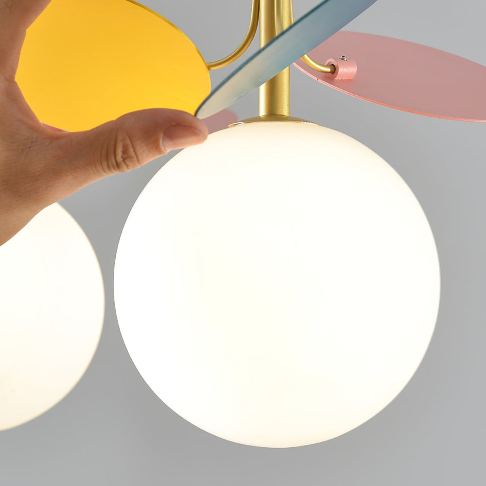 Glass Lampshade Chandelier Personality Art PVC Pendant Light - Lumpaz
