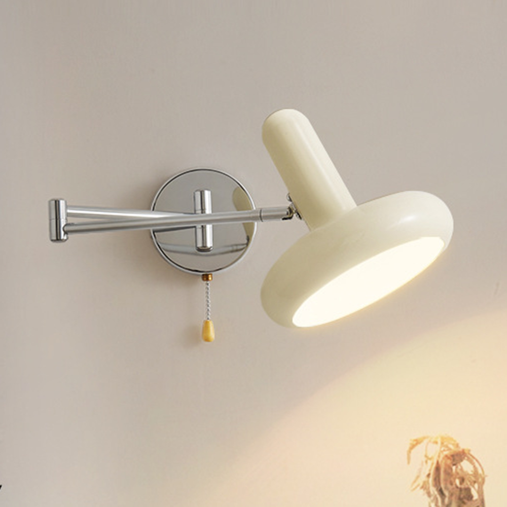 Retro Capsule White Swing Arm Wall Lamp - Lumpaz