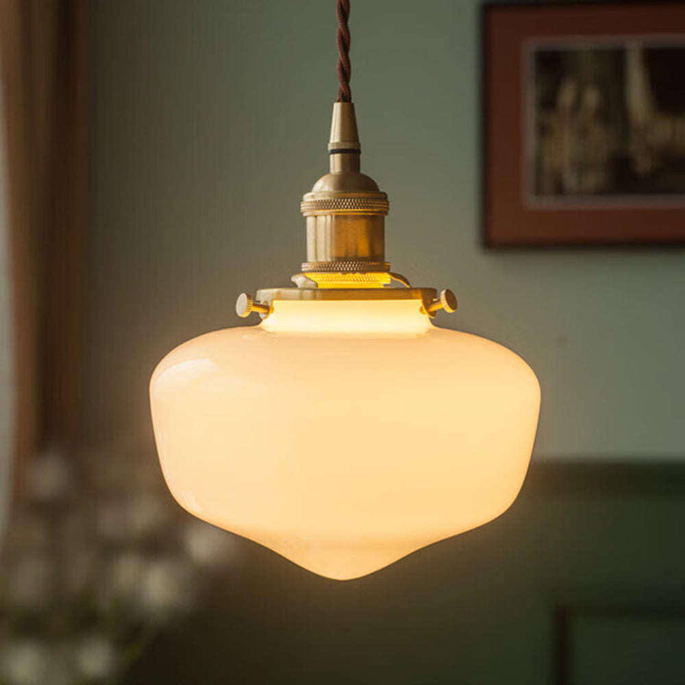 Retro Lantern Glass Pendant Hanging Light - Lumpaz