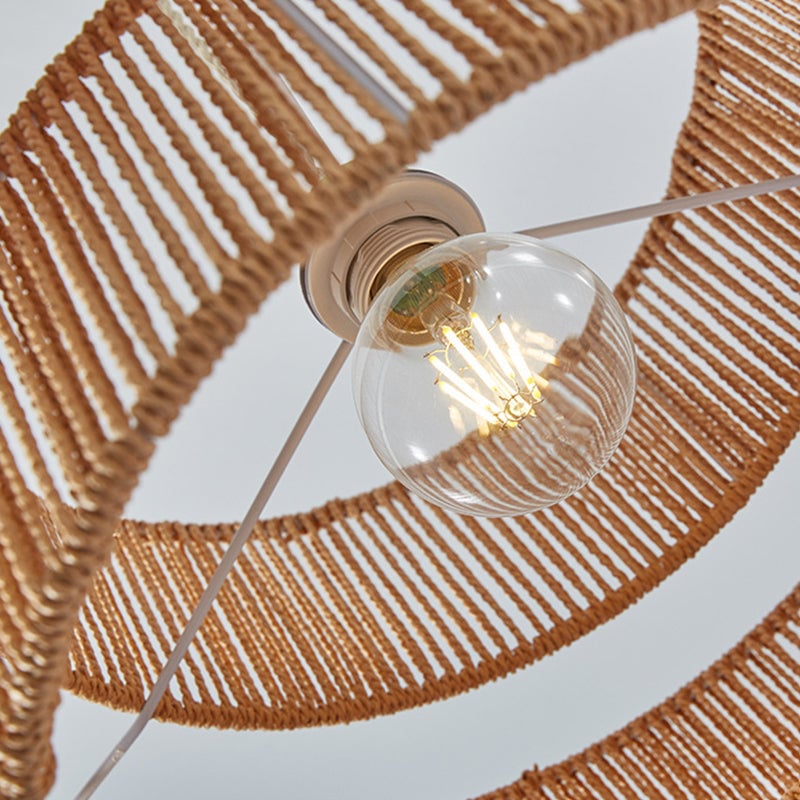 Retro Rope Woven Dining Room Pendant Light - Lumpaz