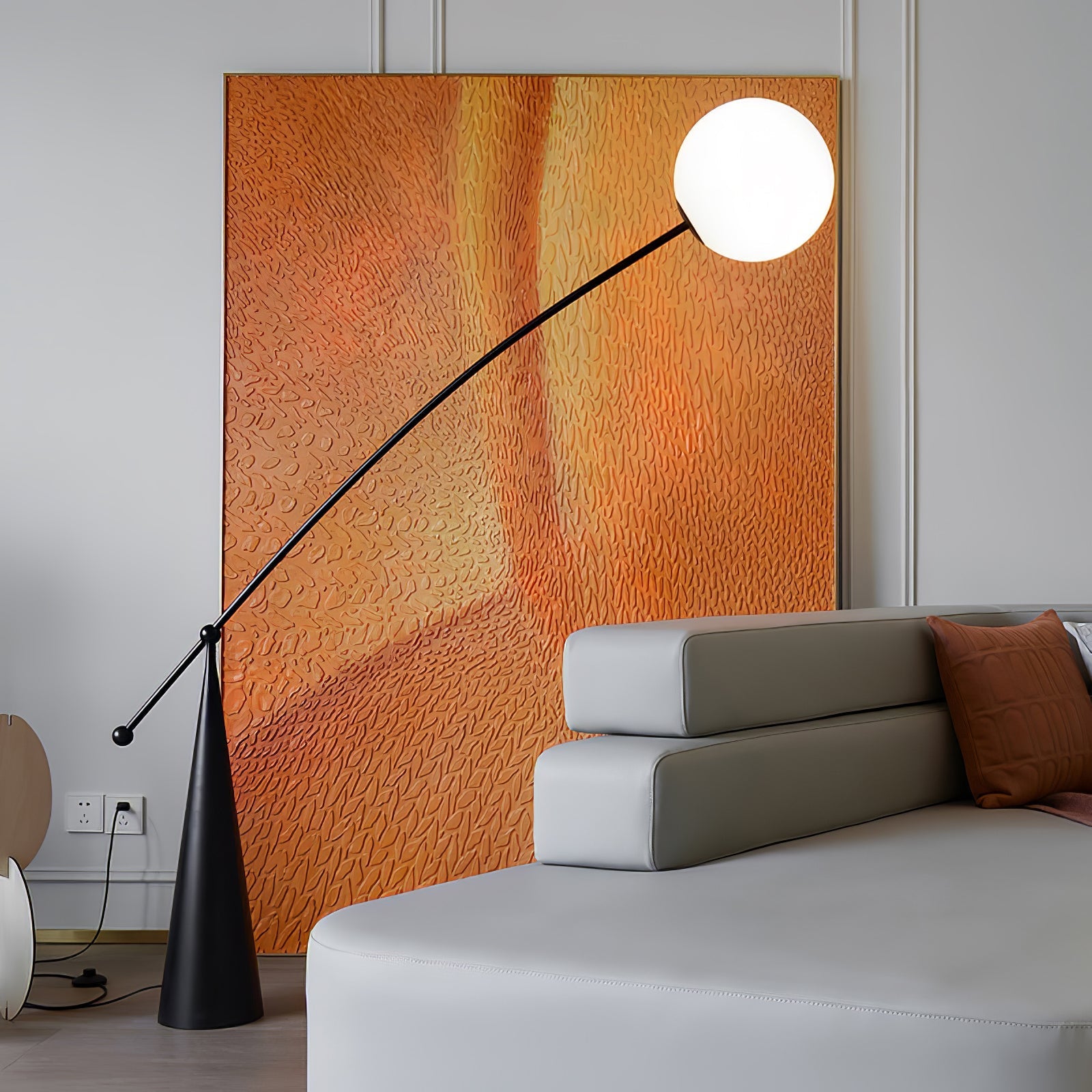 Minimalist Designer Iron Fishing Floor Lamp - Lumpaz