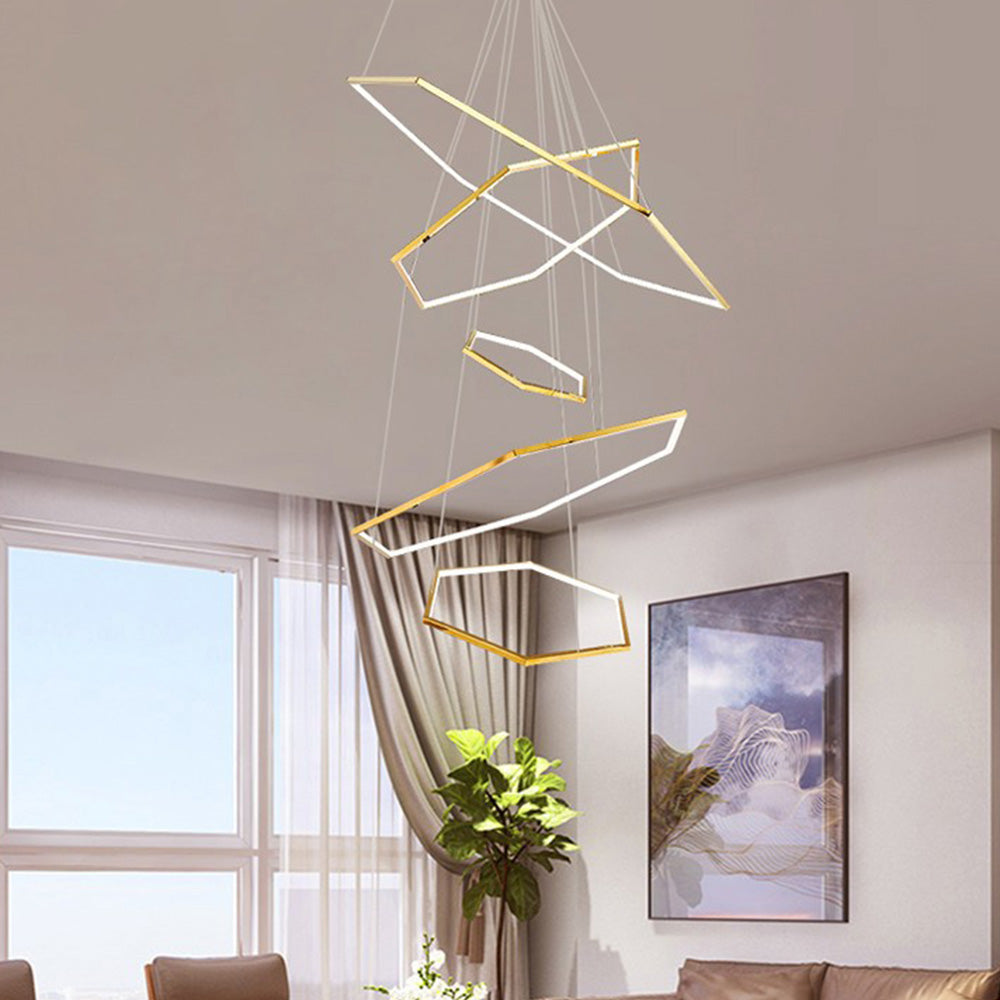 Modern Chic Geometric Polygon Pendant Light - Lumpaz