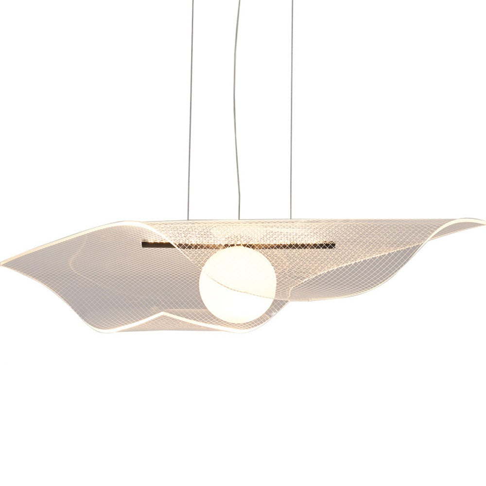 Modern Hat Shape Transparent Acrylic Pendant Light - Lumpaz