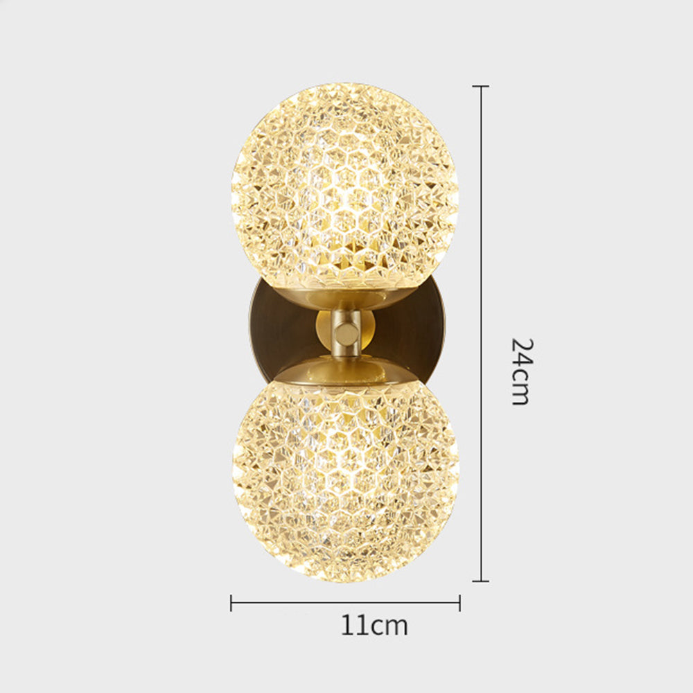 Luxury Copper Ball 1-Light Wall Sconce - Lumpaz