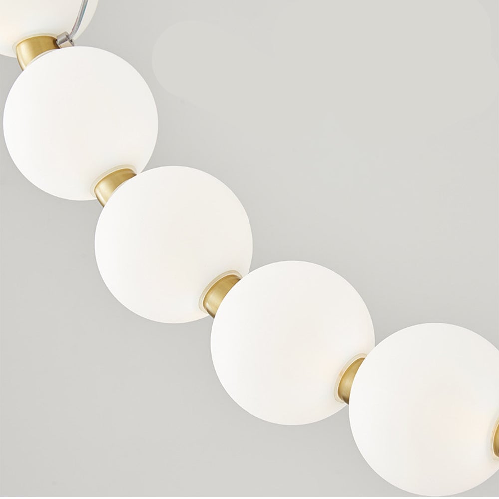 Unique Pearl Design White Ball LED Necklace Chandelier - Lumpaz