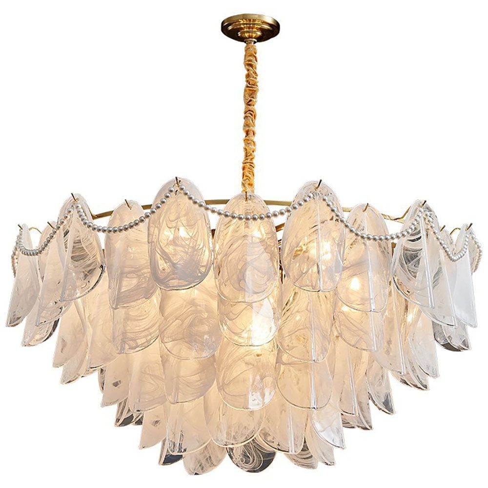 Contemporary Cloud-Inspired Frosted Glass Living Room Chandelier - Lumpaz