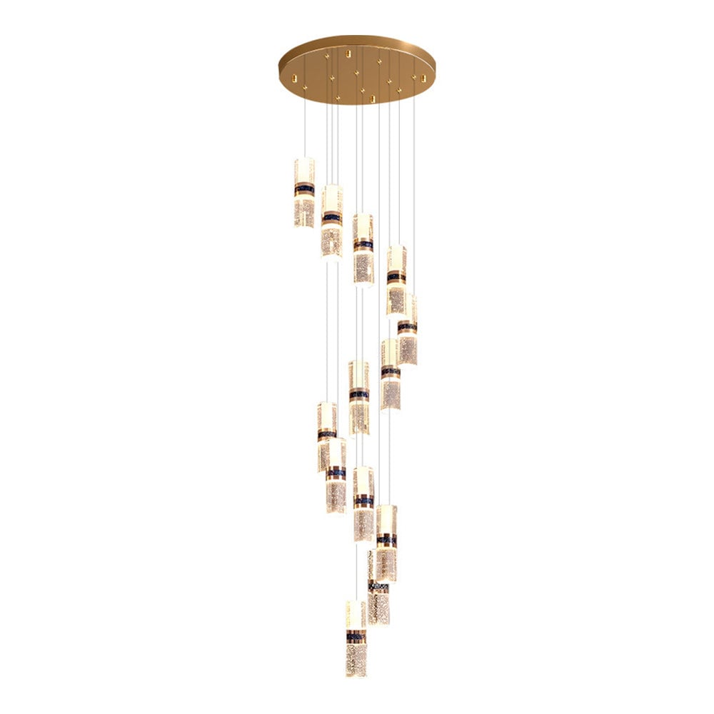 Luxury Crystal Staircase Long Chandelier - Lumpaz