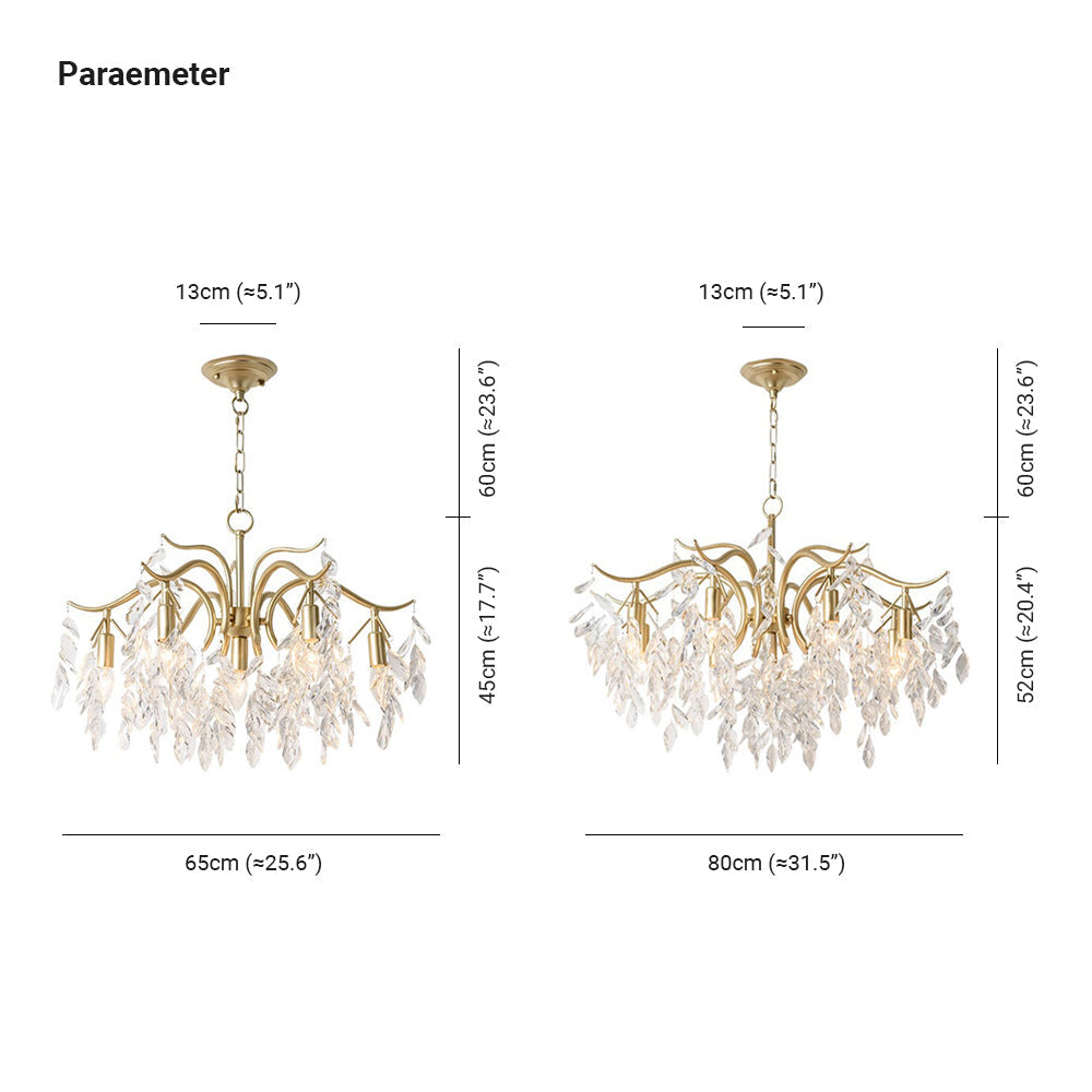 Modern Large Crystal Gold Tiered Dining Room Chandelier - Lumpaz