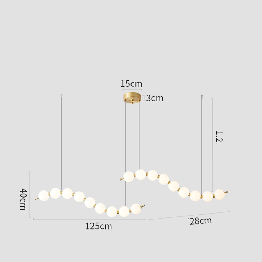 Creative Necklace String White Ball LED Pendant Lights - Lumpaz