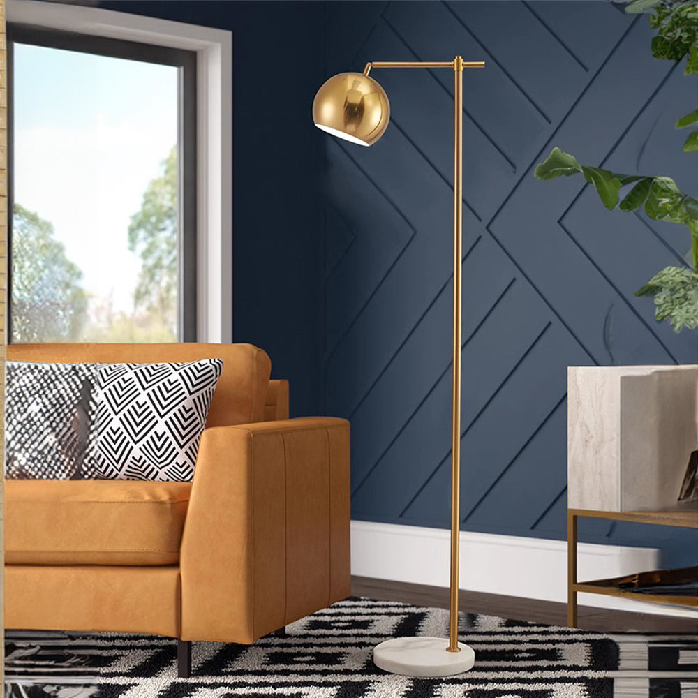 Modern Dome Metal Gold Floor Lamp - Lumpaz