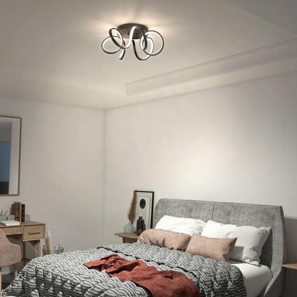 Nordic Minimalism Swirl Integrated Ceilng Light - Lumpaz
