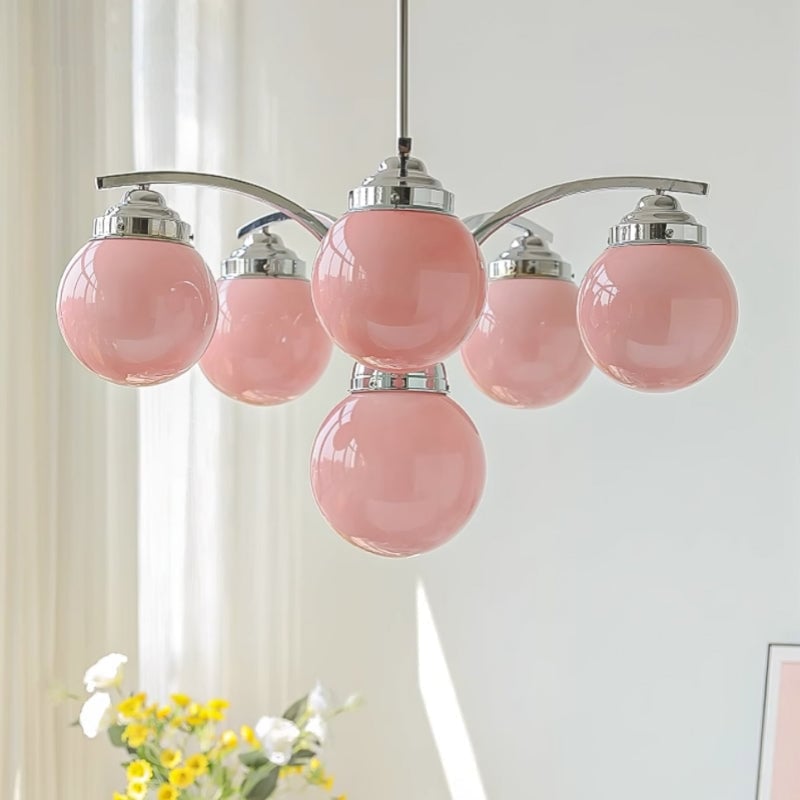 Retro Salamanca Round Glass Chandelier Lights - Lumpaz