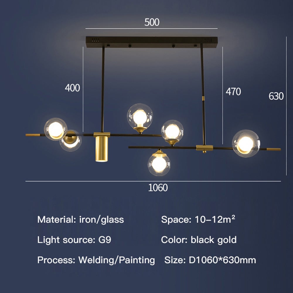 Brass Contemporary LED Chandelier Sputnik Chandelier 7-Light - Lumpaz