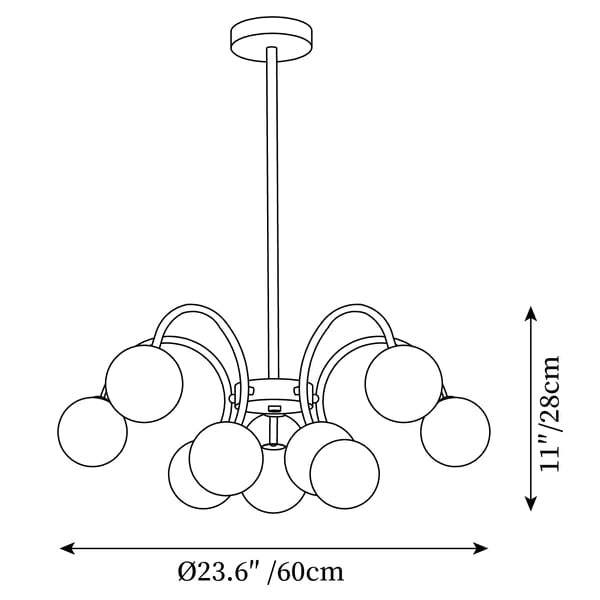 Modern Gold Sputnik Shape Chandelier - Lumpaz