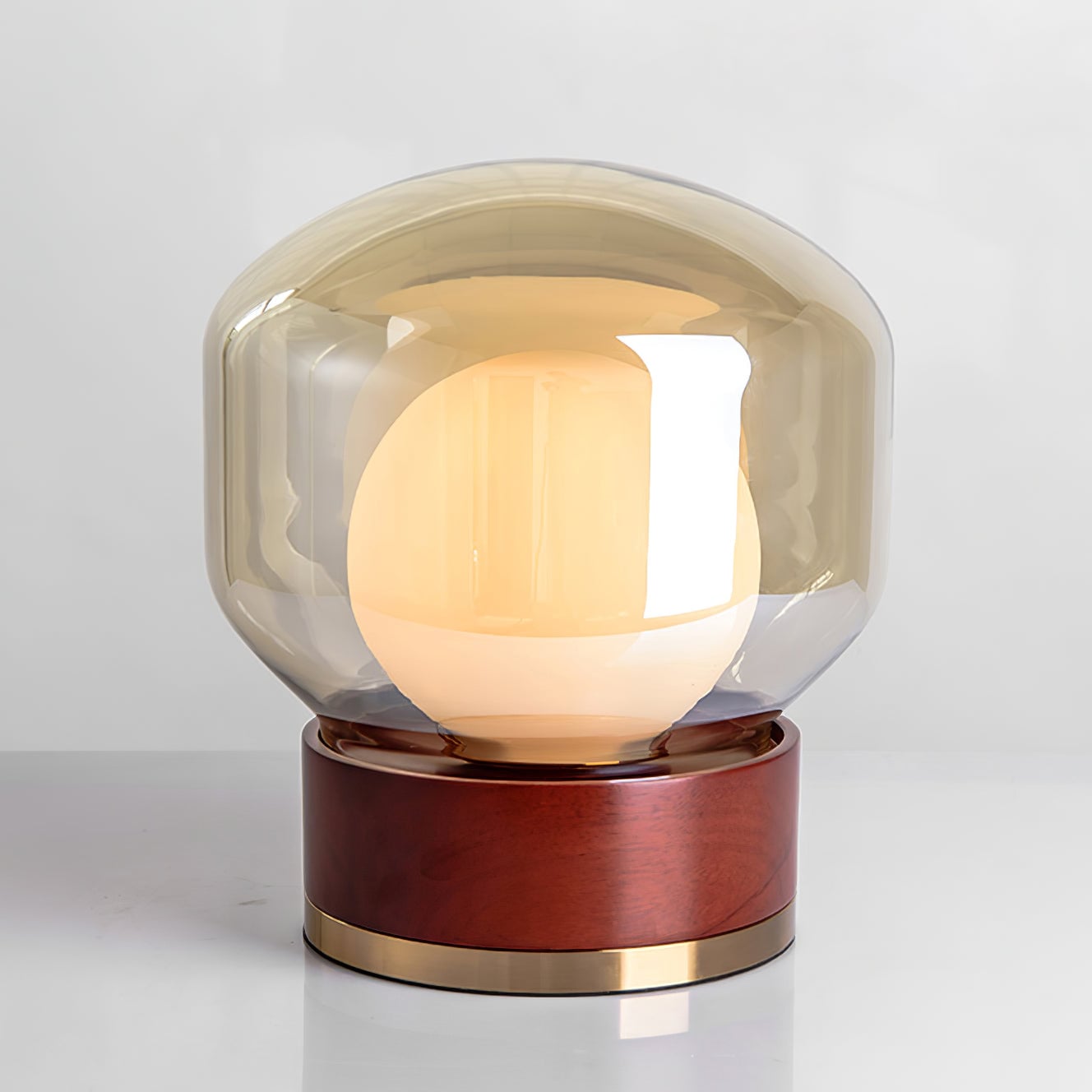 Modern Rigel Round Glass Table Light - Lumpaz