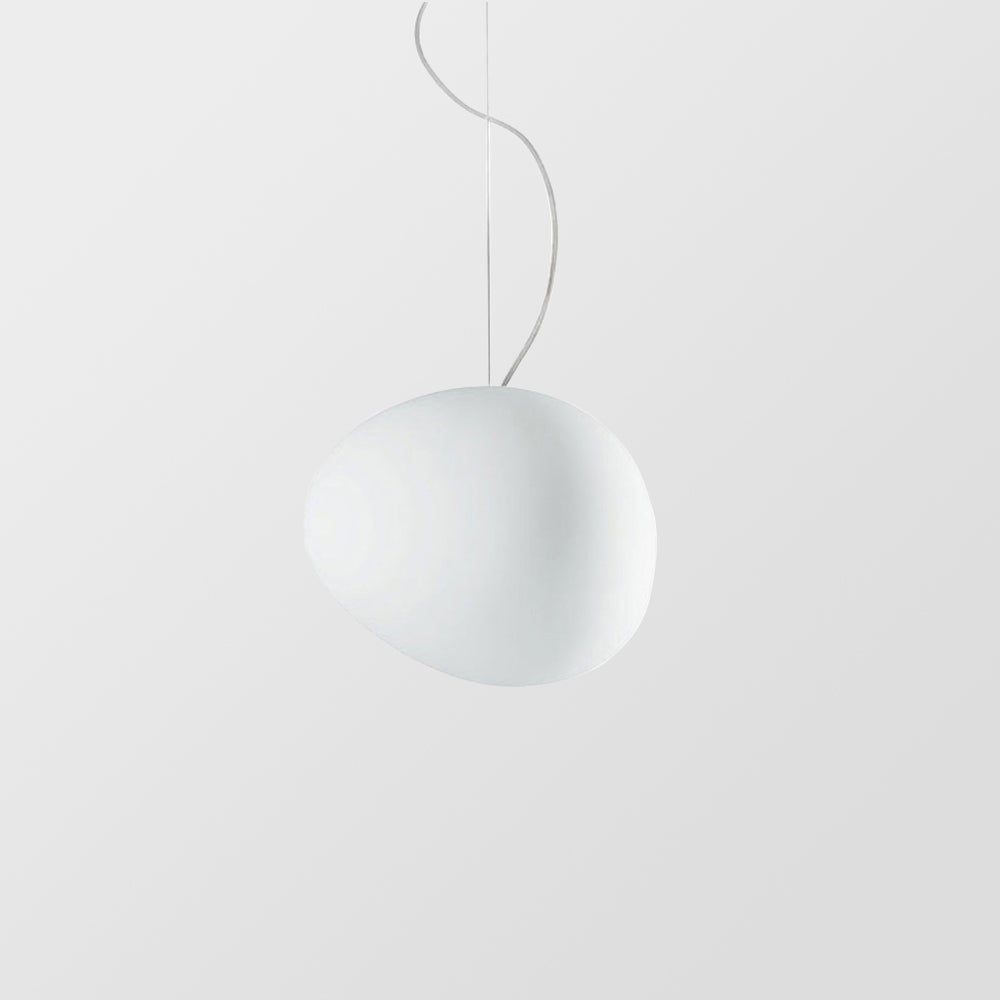 Modern Glass Hanging White Bubble Pendant Lights For Living Room - Lumpaz