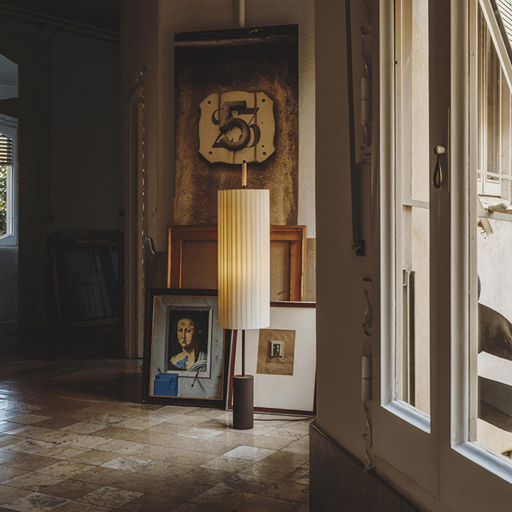 Japanese Style Fabric Wabi Sabi Dorica Floor Lamp - Lumpaz