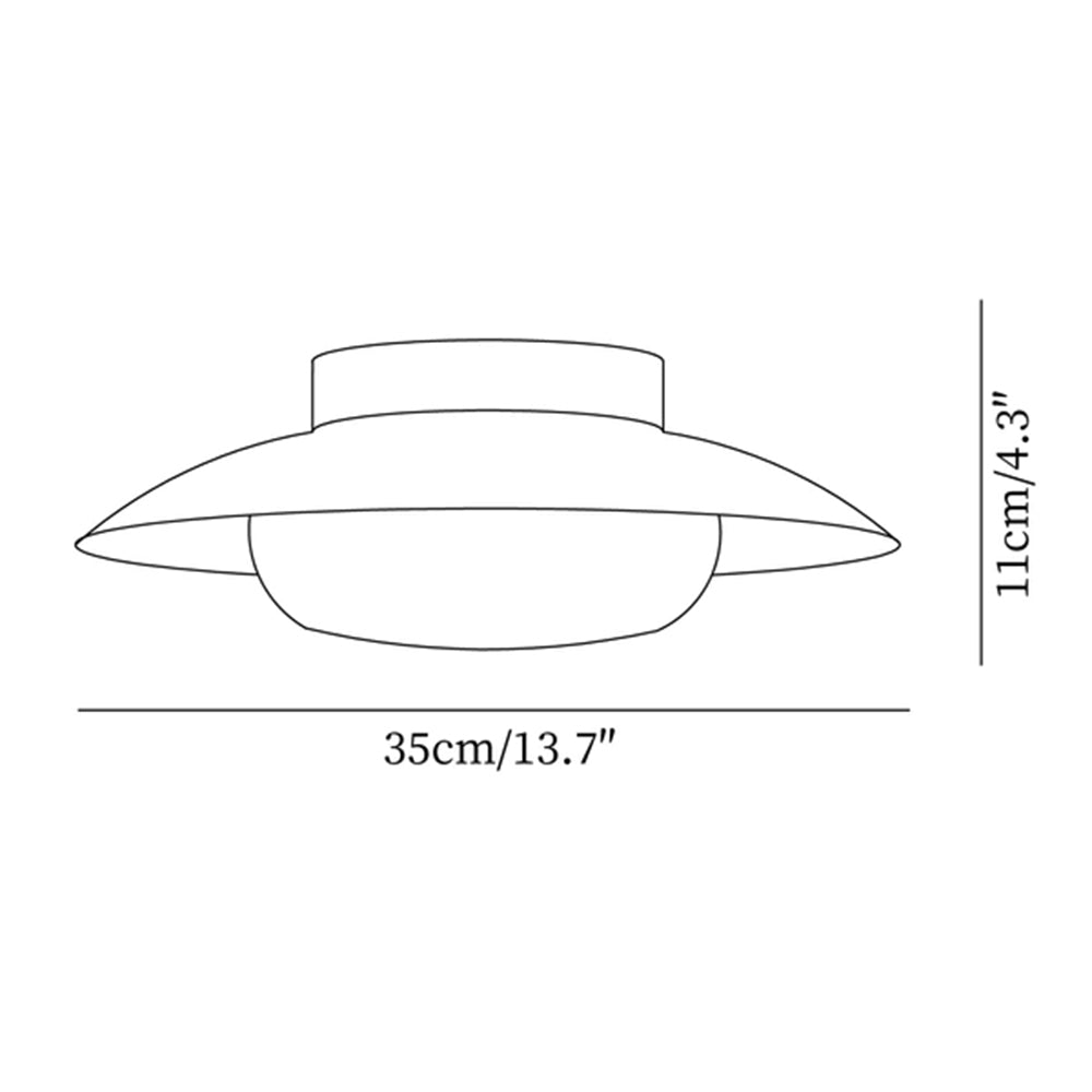 Cream Round White Ceiling Light - Lumpaz