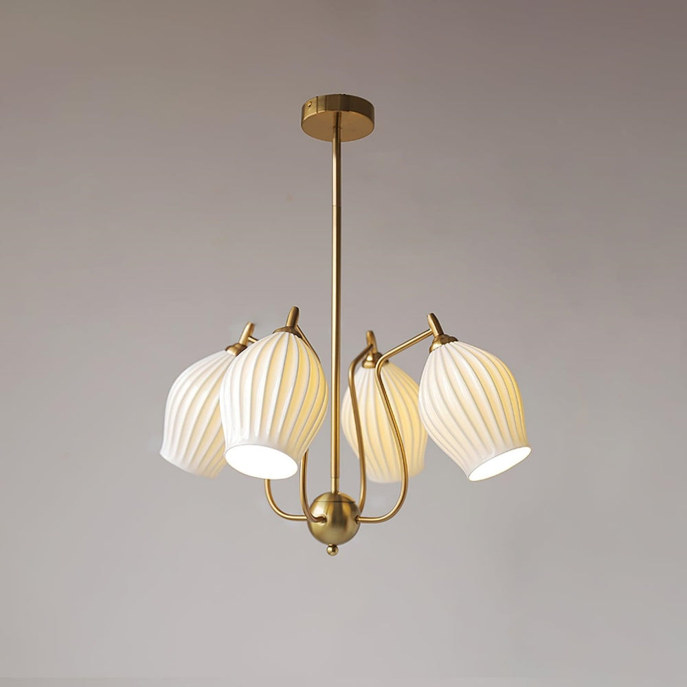 Modern Ceramics Flower shaped Warm Chandelier - Lumpaz