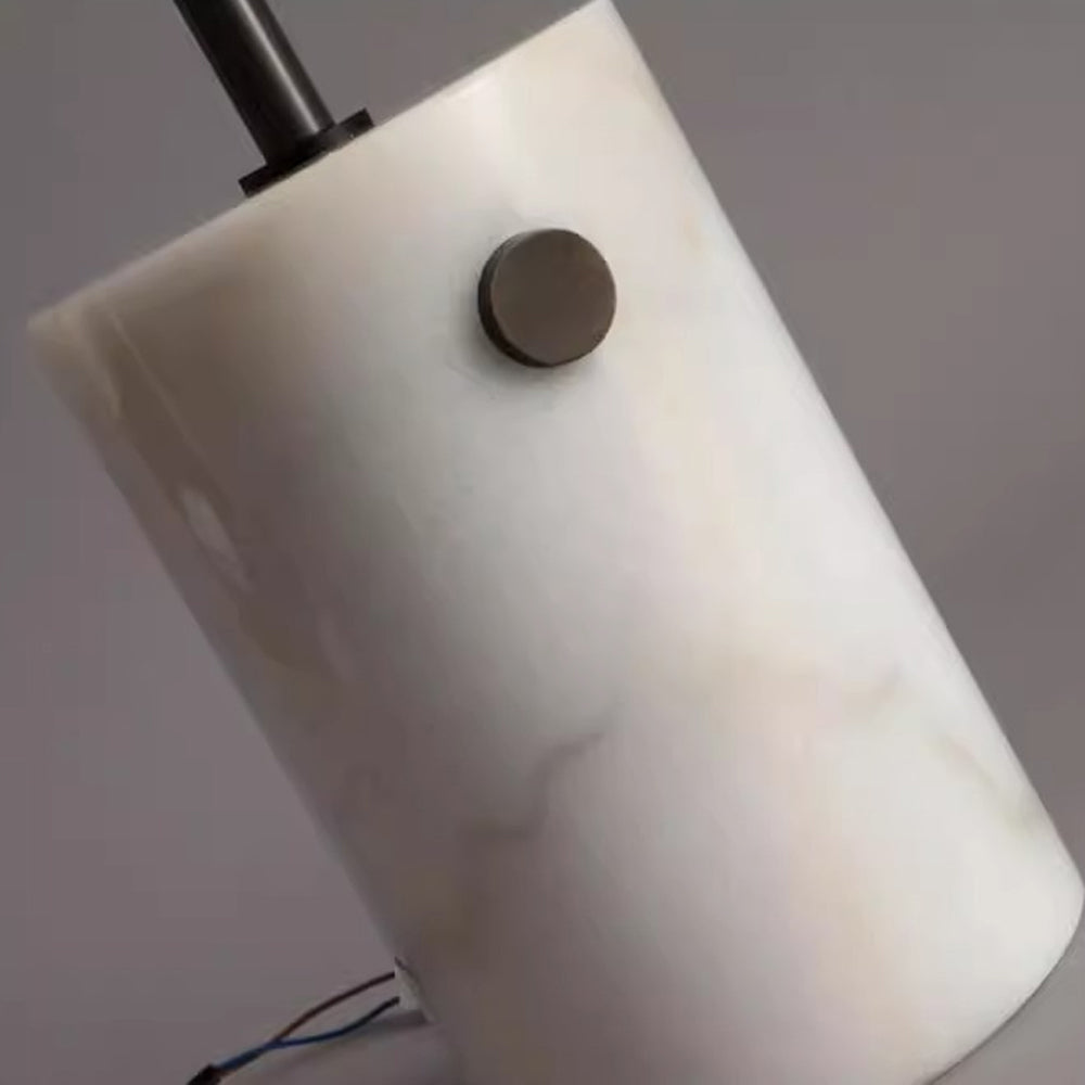 Wabi-sabi Marble Globe Glass Floor Lamp - Lumpaz