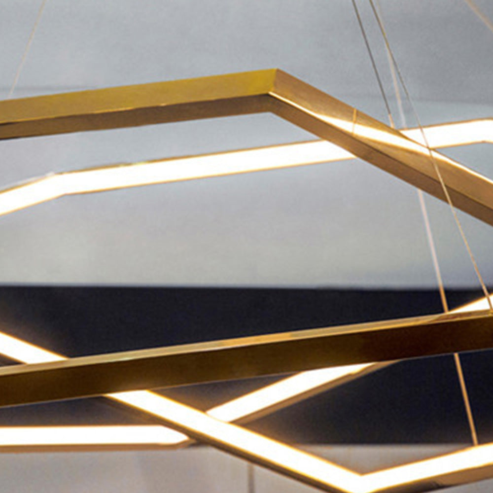 Modern Chic Geometric Polygon Pendant Light - Lumpaz