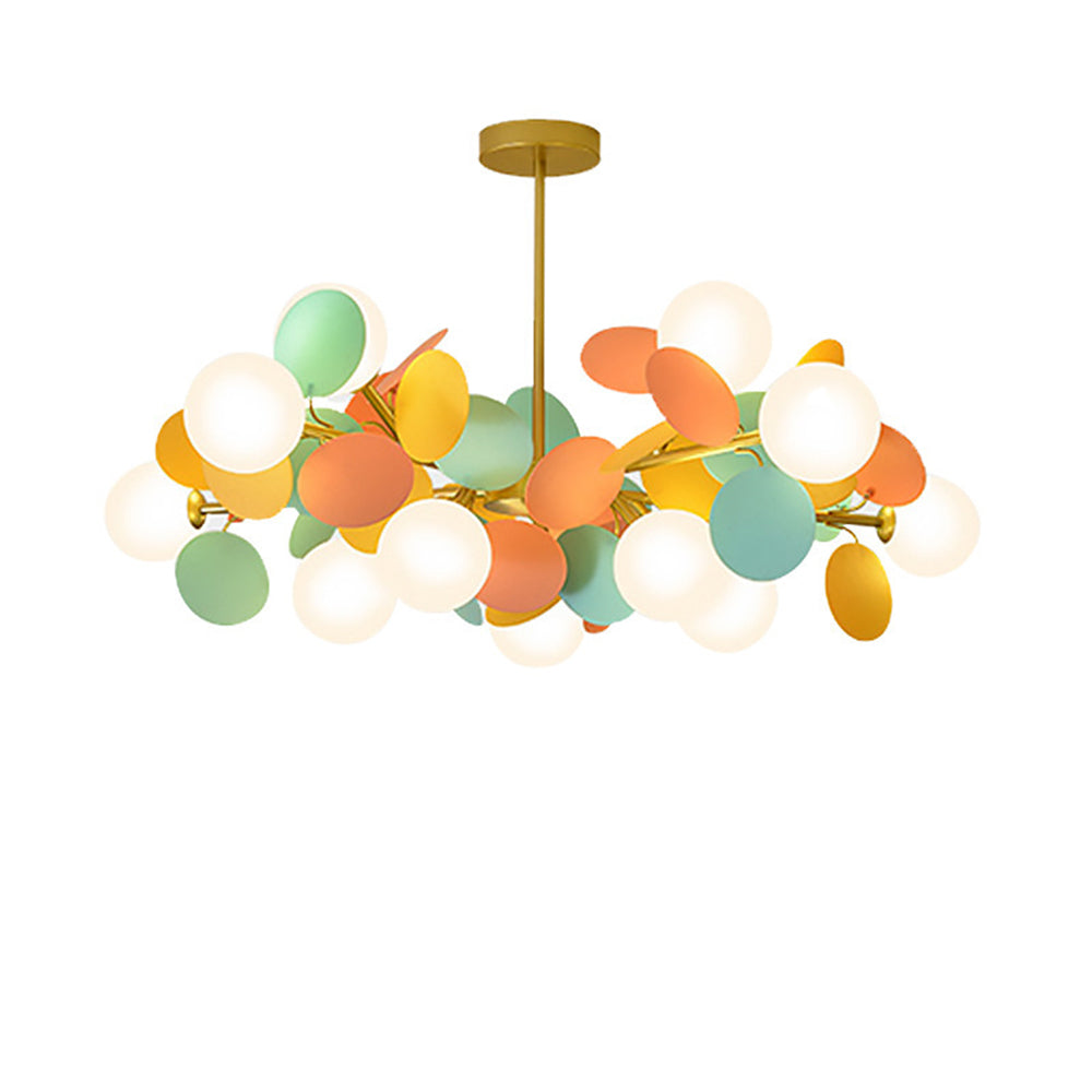 Nordic Multicolored Flower Branch Living Room Chandelier - Lumpaz