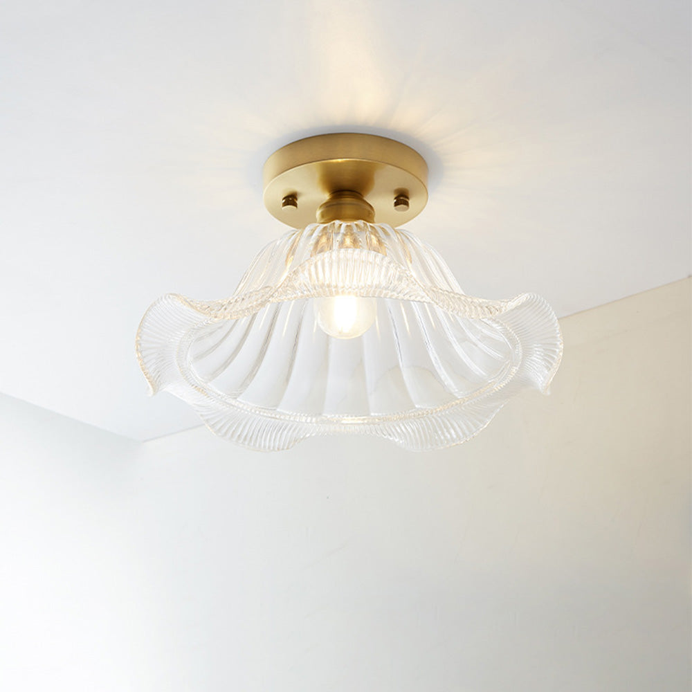 Simple Glass Semi Flush Ceiling Lights - Lumpaz