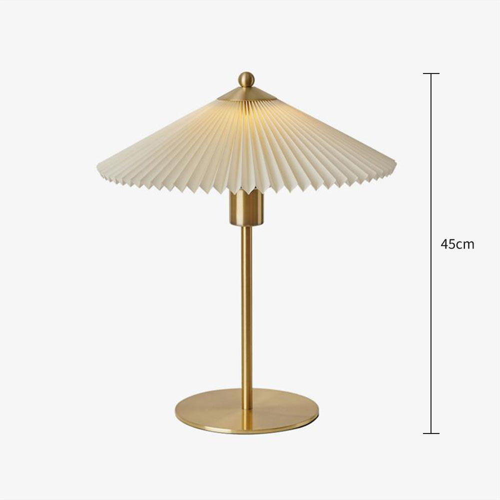 Mid Century Modern Pleated Table Lamp - Lumpaz