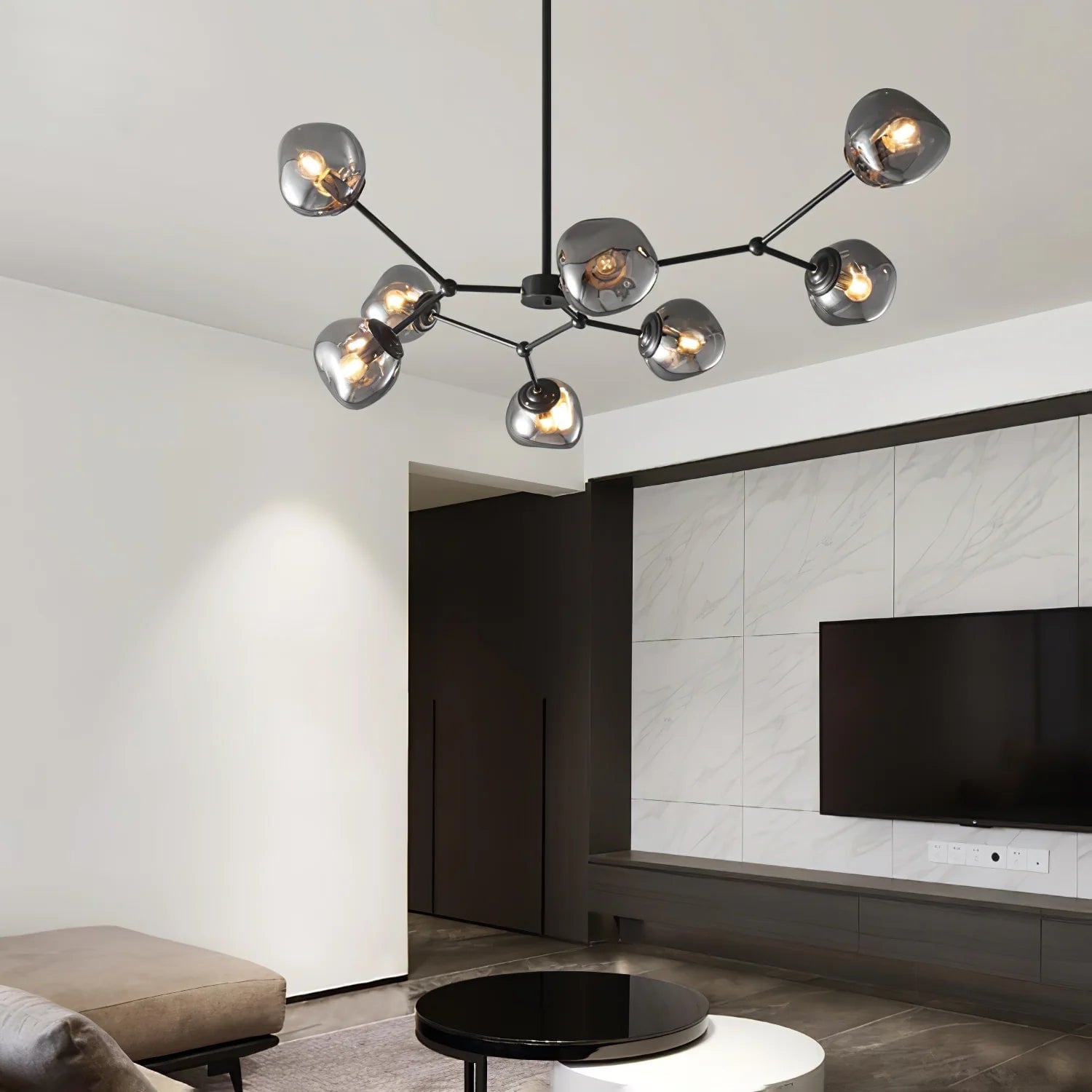 Modern Molecular Lava Glass Living Room Chandelier - Lumpaz